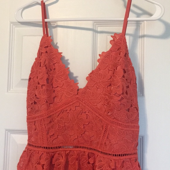 Bebe coral lace dress NWT- “Valentina Blossom” - Picture 5 of 10